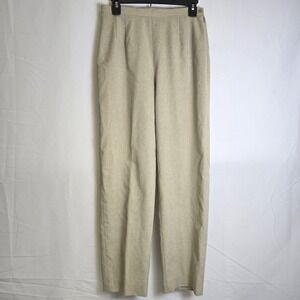 Chelsea Cambell Lightweight High Waisted Trousers, Beige, Women's Size 8